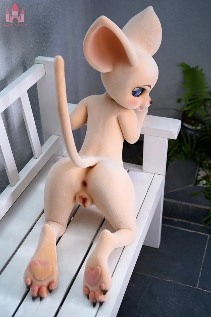 100cm Fur Fapdolls クリームマウス ケモノ シリコンドール（ファーバージョン）